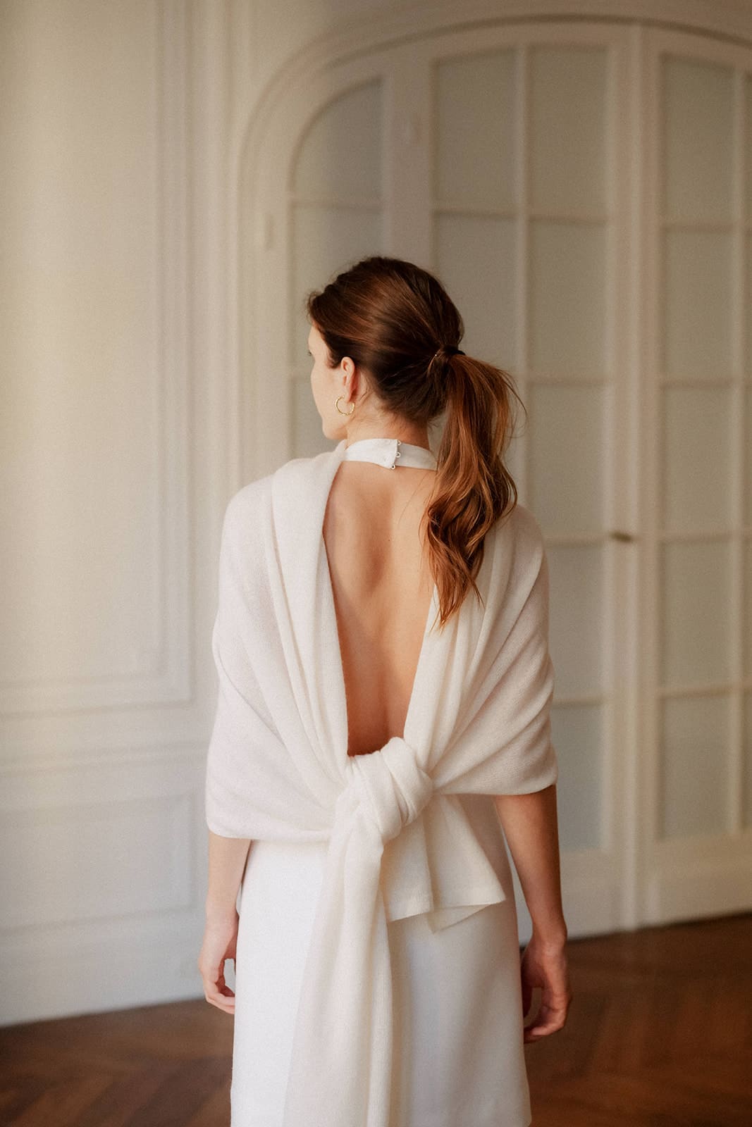 Étole de mariée en cachemire